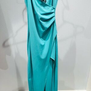 Windsor Teal Asymmetrical Women's Dress
